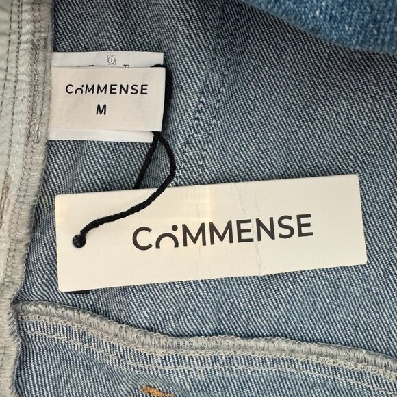 Commense Contrast Side Striped Wide-Leg Jeans NWT, Size M - Picture 15 of 17